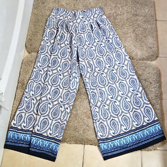 Tommy Hilfiger Paisley Wide Leg Pants Size Medium - Picture 4 of 8
